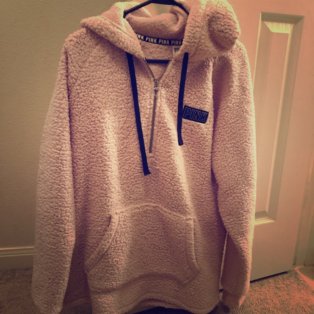 Victoria secret pink Sherpa pullover